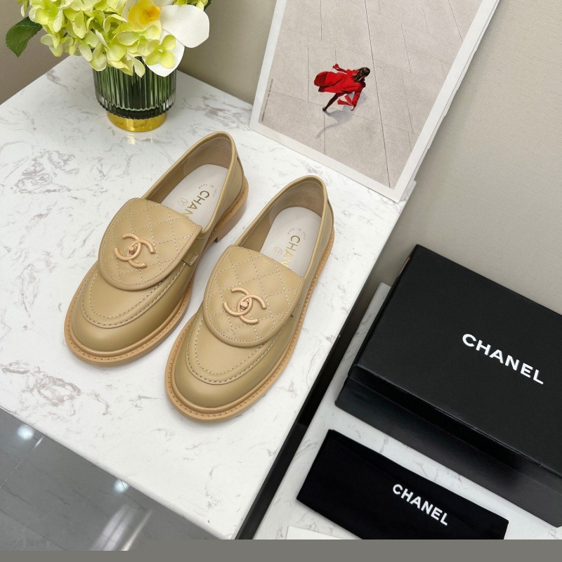 Ch*el leather shoes